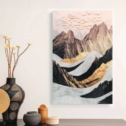 Πίνακας σε καμβά "Abstract Mountain" ψηφιακής εκτύπωσης 70x100x3εκ.