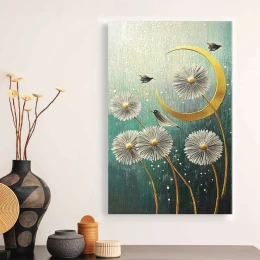Πίνακας σε καμβά "Wildflowers" ψηφιακής εκτύπωσης 70x100x3εκ.