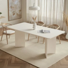 Τραπέζι Linza χρώμα λευκό 180x90x75εκ.