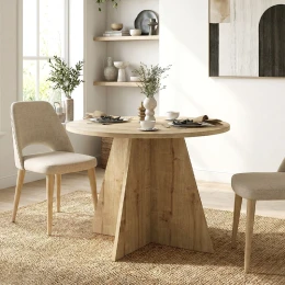 Τραπέζι Tailor χρώμα sapphire oak Ø100x75,7εκ.