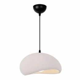 Φωτιστικό οροφής Riven E27 polyester μονόφωτο χρώμα κρεμ Ø35x80εκ.