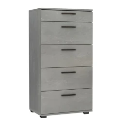 Συρταριέρα Helia χρώμα γκρι σκυροδέματος 60x44x108εκ.