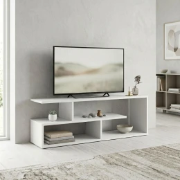 Έπιπλο τηλεόρασης Forever χρώμα λευκό 120x30x40cm.