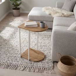 Τραπεζάκι βοηθητικό Roya χρώμα καρυδί Ud 41,5x32x56εκ.