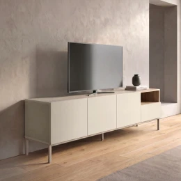 Έπιπλο τηλεόρασης Cailin χρώμα sandstone - sepet oak 180x41,8x55εκ.