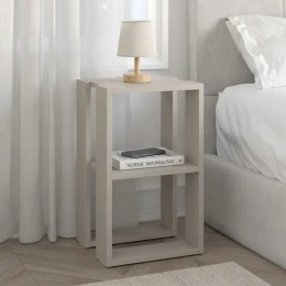 Κομοδίνο - Τραπεζάκι βοηθητικό Lonie χρώμα sandstone 34x30x55εκ.
