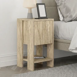 Κομοδίνο Ema χρώμα travertine 30x30x55εκ.