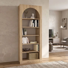 Βιβλιοθήκη Voila χρώμα sepet oak 74x35x180εκ.