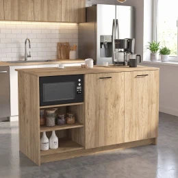 Τραπέζι - Πάγκος κουζίνας Peres χρώμα sepet oak 150x70x91,8εκ.