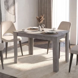 Τραπέζι Darlen χρώμα γκρι σκυροδέματος 125x72x74εκ.