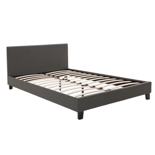 Κρεβάτι Nevil 150X200 Με Ύφασμα Χρώμα Ανθρακί