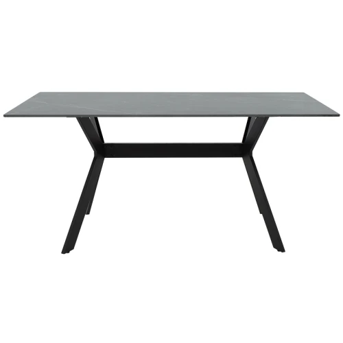 Τραπέζι Olivet Sintered Stone Μαύρο Μαρμάρου-Μαύρο 180X90X75Εκ