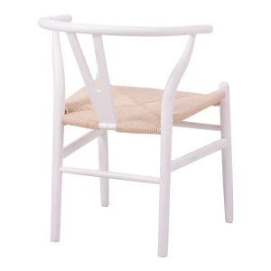Καρέκλα Wishbone Rubberwood-Σχοινί Σε Λευκή Απόχρωση 53.5X57X74Εκ