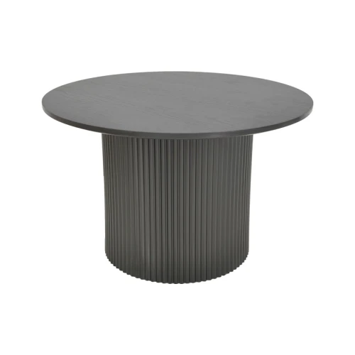 Τραπέζι Σαλονιού Dovel Mdf-Μεταλλο Σε Μαύρη Απόχρωση Φ70X45Εκ