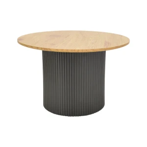 Tραπέζια Σαλονιού Dovel Mdf Σετ 2Τεμ. Sonoma-Μαύρο Μεταλλο