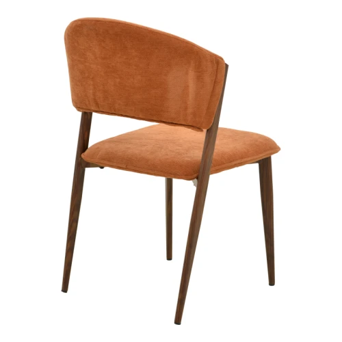 Καρέκλα Dolez Terracotta Ύφασμα-Πόδι Καρυδί Μέταλλο 49X58.5X82Εκ
