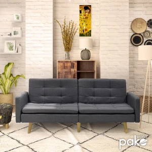 Καναπές-Κρεβάτι Flexible Σε Ανθρακί Ύφασμα 198X87X76Εκ