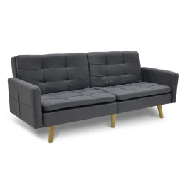 Καναπές-Κρεβάτι Flexible Σε Ανθρακί Ύφασμα 198X87X76Εκ