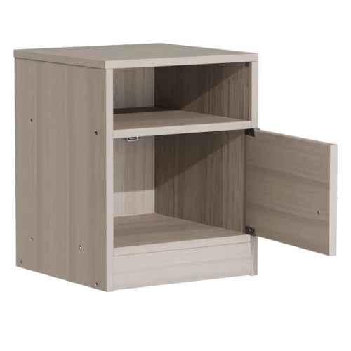 Κομοδίνο Foly Με Ένα Ντουλάπι Γκρι Oak 40X40X50Εκ