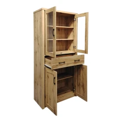 Βιτρίνα-Ντουλάπα Nisso Σε Oak Απόχρωση 80X40X183.5Εκ