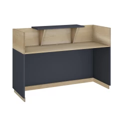 Γραφείο Reception Lotus Σε Χρώμα Φυσικό - Ανθρακί 180X70X110Εκ