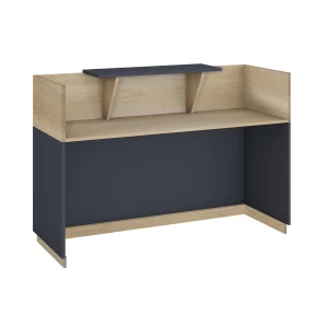 Γραφείο Reception Lotus Σε Χρώμα Φυσικό - Ανθρακί 180X70X110Εκ