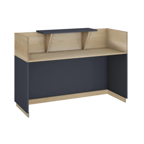 Γραφείο Reception Lotus Σε Χρώμα Φυσικό - Ανθρακί 180X70X110Εκ