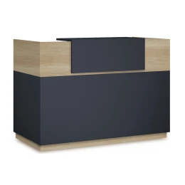 Γραφείο Reception Lotus Σε Χρώμα Φυσικό - Ανθρακί 180X70X110Εκ