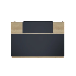 Γραφείο Reception Lotus Σε Χρώμα Φυσικό - Ανθρακί 140X70X110Εκ