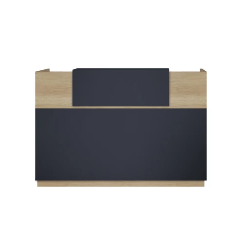 Γραφείο Reception Lotus Σε Χρώμα Φυσικό - Ανθρακί 140X70X110Εκ