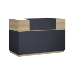 Γραφείο Reception Lotus Σε Χρώμα Φυσικό - Ανθρακί 140X70X110Εκ