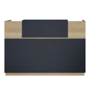 Γραφείο Reception Lotus Σε Χρώμα Φυσικό - Ανθρακί 200X70X110Εκ