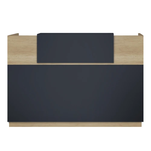 Γραφείο Reception Lotus Σε Χρώμα Φυσικό - Ανθρακί 200X70X110Εκ
