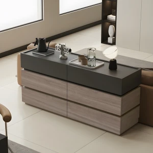 Συρταριέρα Sonlen Mdf Σε Ανθρακί-Sonoma Απόχρωση 120X40X72Εκ
