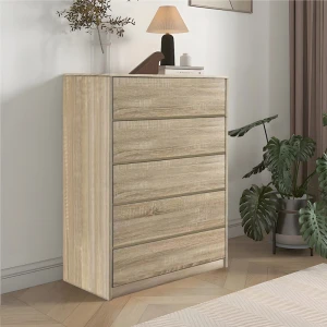 Συρταριέρα Kuanger Mdf Σε Φυσική Απόχρωση 80X40X109Εκ
