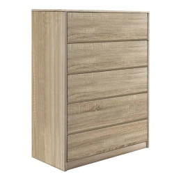 Συρταριέρα Kuanger Mdf Σε Φυσική Απόχρωση 80X40X109Εκ