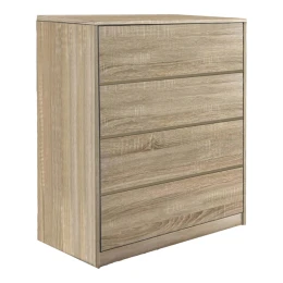 Συρταριέρα Kuanger Mdf Σε Φυσική Απόχρωση 80X40X89Εκ