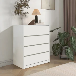 Συρταριέρα Kuanger Mdf Σε Λευκή Απόχρωση 80X40X89Εκ