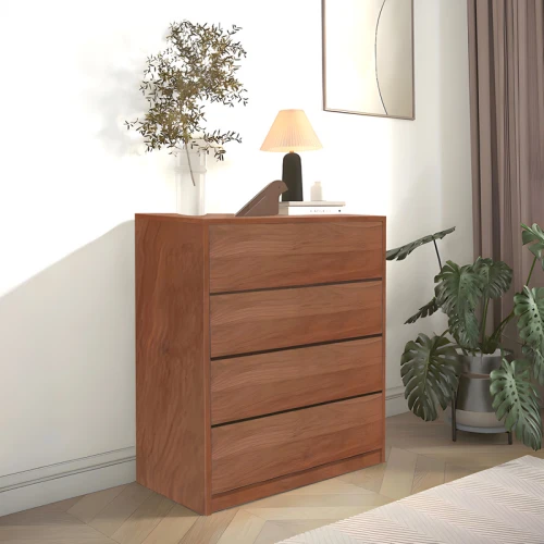 Συρταριέρα Kuanger Mdf Σε Καρυδί Απόχρωση 80X40X89Εκ
