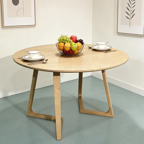 Τραπέζι Sedria Mdf Σε Φυσική Απόχρωση Φ120X75Εκ