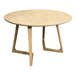 Τραπέζι Sedria Mdf Σε Φυσική Απόχρωση Φ120X75Εκ
