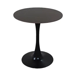 Τραπέζι Balou I Sintered Stone Σε Μαύρο Μαρμάρου Φ70X74Εκ