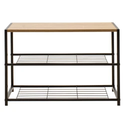 Παπουτσοθήκη Ramon 6 Ζευγών Φυσικό-Μαύρο 63X30X43Εκ