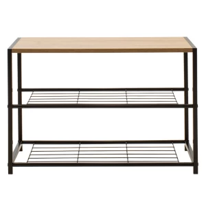 Παπουτσοθήκη Ramon 6 Ζευγών Φυσικό-Μαύρο 63X30X43Εκ