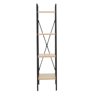 Βιβλιοθήκη Ramon Φυσικό-Μαύρο 34X32,5X148Εκ