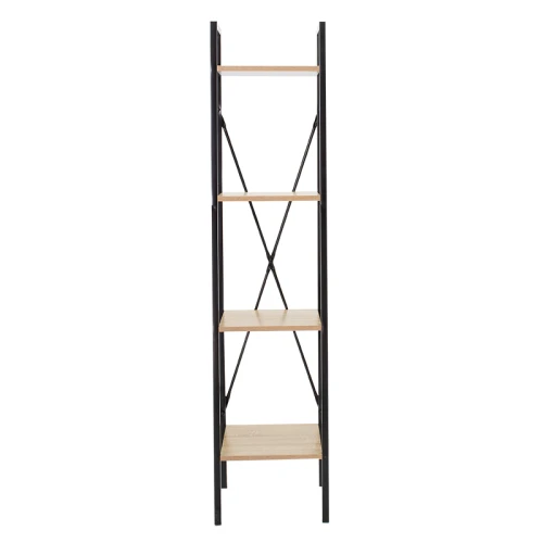 Βιβλιοθήκη Ramon Φυσικό-Μαύρο 34X32,5X148Εκ