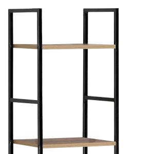 Βιβλιοθήκη Azuel Φυσικό-Μαύρο Μέταλλο 29X23.5X144Εκ