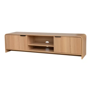 Έπιπλο Τηλεόρασης Anfen Mdf Σε Φυσική Απόχρωση 160X39X40,5Εκ