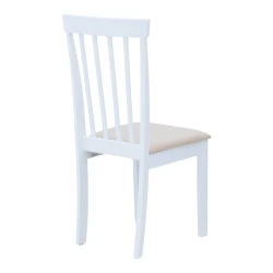 Καρέκλα Houston Rubberwood Σε Λευκή Απόχρωση 40X49X94Εκ