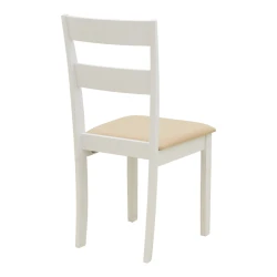 Καρέκλα Dallan Rubberwood Λευκό 40X47.5X89Εκ